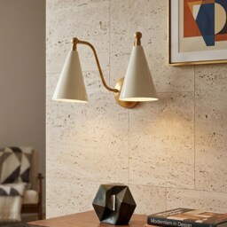 Mid Century Sputnik Raw Brass Double Cone Lamp Atomic Modern Fixture Wall Sconce Ideal For Island, Kitchen, Lounge Decor - thumbnail 2