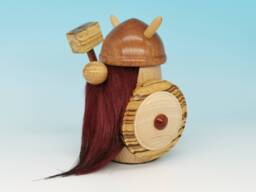 Wooden Hand Crafted Viking Gonk Made From Selected Hardwoods. Ideal For That Special Holiday Gift Or Birthday Present 52 - thumbnail 1