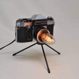 Praktica Camera Lamp Retro Desk Table Lamp With Tripod - thumbnail 4