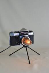 Praktica Camera Lamp Retro Desk Table Lamp With Tripod - thumbnail 1