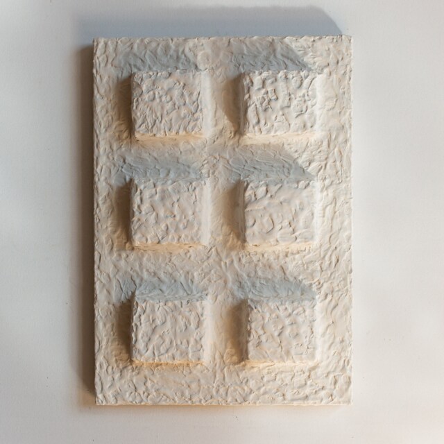 Japandi Wabi Sabi Wall Art, Minimalistic Sculpture, Plaster Modern Hanging, Winter Sculptural Paper Mache - image 1