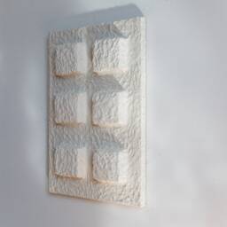 Japandi Wabi Sabi Wall Art, Minimalistic Sculpture, Plaster Modern Hanging, Winter Sculptural Paper Mache - thumbnail 3
