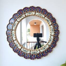 "Peruvian Mirrors ""Harmonious Purple 50cm " - thumbnail 1