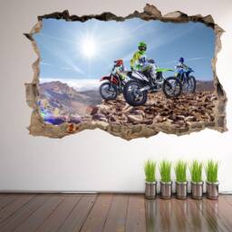 Motorbike Riders Wall Decal Sticker Mural Poster Print Art Kids Bedroom Home Decor Gd23 - thumbnail 2