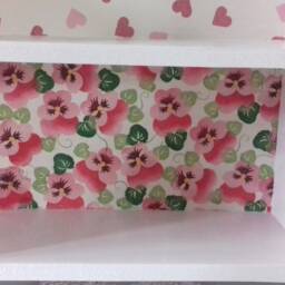 Wooden Shelf Storage Unit Wall Freestanding Made Using Emma Bridgewater Designs Laura Ashley Paint Bedroom Bathroom Shabby Chic Vintage Home - thumbnail 2