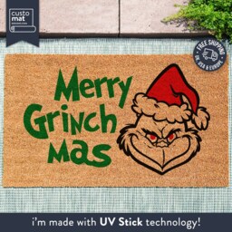 Merry Grinchmas Funny Entryway Mat, Holiday Cheer With Grinch, Christmas Doormat For Greetings, Vibes Rug, Grinch Lover - thumbnail 2