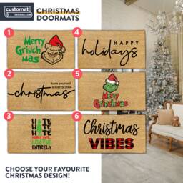 Merry Grinchmas Funny Entryway Mat, Holiday Cheer With Grinch, Christmas Doormat For Greetings, Vibes Rug, Grinch Lover - thumbnail 1