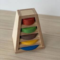 Montessori Size Sorting Tower Puzzle, Baltic Birch Wood