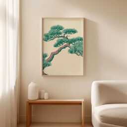 Bonsai Tree Poster, Japanese Botanical Print, Zen Wall Art - thumbnail 3