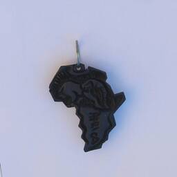 Handcrafted Iron Wood African Map Keyholder, Big Five Keychain - thumbnail 2