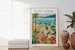 Koh Samui Thailand Travel Print, Poster, Island, Gift - thumbnail 1