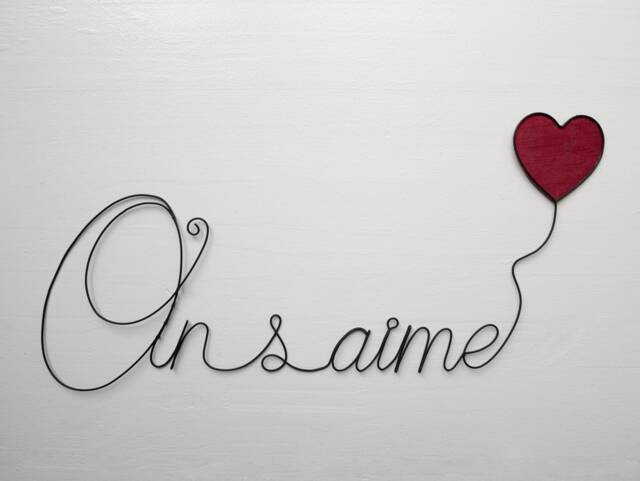 Customizable Word in Annealed Wire We Love Each Other, Love, Message, Phrase, Quote, Wire Sculpture, Wall Decoration