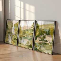 Set Of 3 Lake District Posters, UK Landscape Wall Art, Nature Print Set, Mountain Decor, Modern Travel Artwork, British Countryside Style - thumbnail 3
