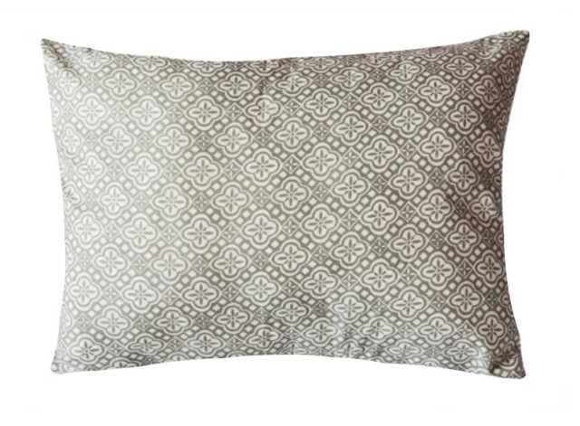 Gray & White Print Toddler Pillowcase, Soft Travel Pillow - image 1