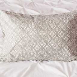 Gray & White Print Toddler Pillowcase, Soft Travel Pillow - thumbnail 2