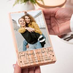 Friends Are Like Stars, Best Gift, Custom Engraved Photo Frame, Friend Gift Ideas, Personalized Birthday - thumbnail 3