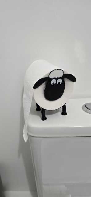 xmas Shaun The Sheep Toilet Roll Holder - Fun Quirky Bathroom Decor 3D Printed Gift
