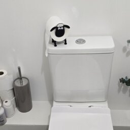 xmas Shaun The Sheep Toilet Roll Holder - Fun Quirky Bathroom Decor 3D Printed Gift - thumbnail 2