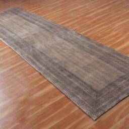 Hand Woven Brown Cotton Kilim Rug - Home Decor Floor Mat - thumbnail 3