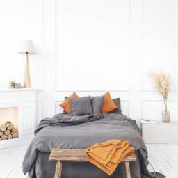 Seamless Linen Duvet Cover, Stonewashed Softened Bedding, Home Decor Wedding Gift - thumbnail 2