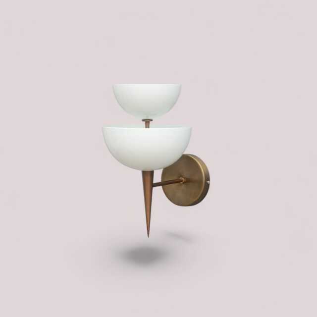 Brass Wall Sconce - Mid Century Modern Handmade Light Lamp - image 1