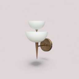 Brass Wall Sconce - Mid Century Modern Handmade Light Lamp - thumbnail 1
