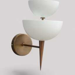 Brass Wall Sconce - Mid Century Modern Handmade Light Lamp - thumbnail 3