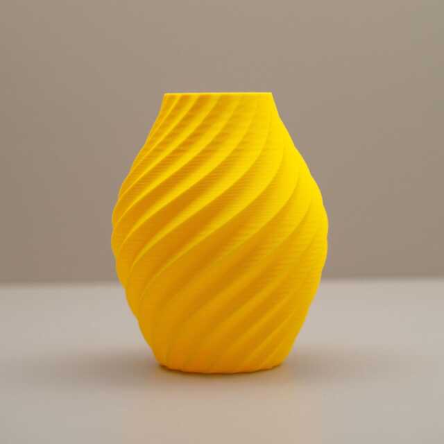 Yellow Swirl Vase Ornament, Home Decor, Ornaments For Living Room - image 1