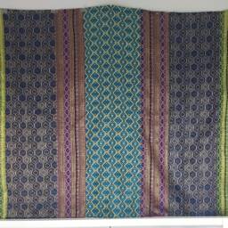 Blue Green Purple Wall Tapestry, Hippie Hanging, Aqua Tones Home Decor, Altar Decoration, Handmade Patchwork Art - thumbnail 2