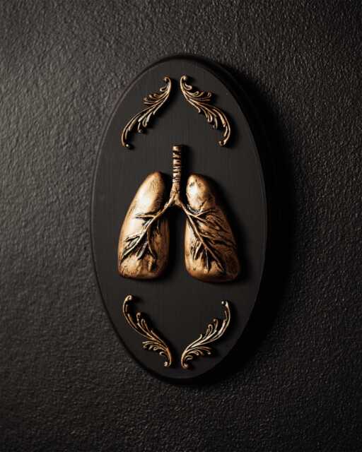 Ornate Lungs Oval Plaque/Gothic Wall Decor By House Of Persephone Handmade Anatomy Macabre Hanging Unusual Witchy Gift - image 1