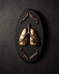 Ornate Lungs Oval Plaque/Gothic Wall Decor By House Of Persephone Handmade Anatomy Macabre Hanging Unusual Witchy Gift - thumbnail 1