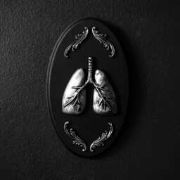 Ornate Lungs Oval Plaque/Gothic Wall Decor By House Of Persephone Handmade Anatomy Macabre Hanging Unusual Witchy Gift - thumbnail 3