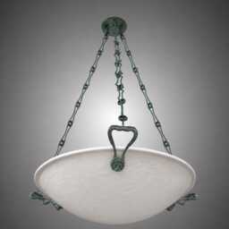 The Small Lions Mane Chandelier in Dark Bronze Neo Classical Design 23.5 Inch Diameter - thumbnail 4