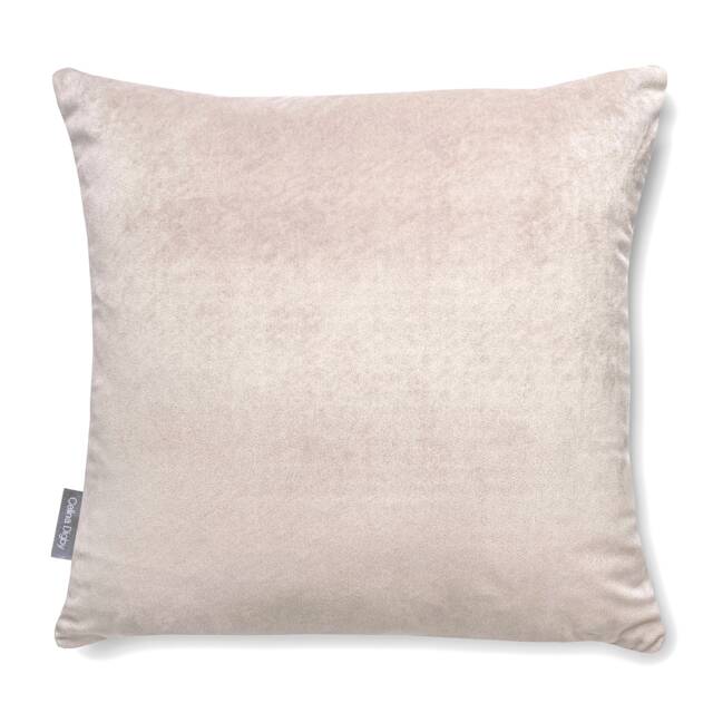 Luxury Super Soft Velvet Cushion - Cream- Available in 3 Sizes - Square Or Rectangular, Feather Filling Option Covers Only - image 1