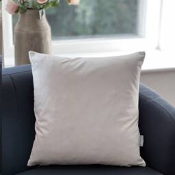 Luxury Super Soft Velvet Cushion - Cream- Available in 3 Sizes - Square Or Rectangular, Feather Filling Option Covers Only - thumbnail 4