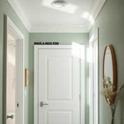Have A Nice Poo Script Sign Hallway Toilet Home Door Wall Decor Black Sticker - thumbnail 3