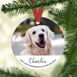 Personalised Dog Photo Memorial Ornament Customised Pet Bauble Christmas Tree Ornament Ceramic Or Mdf Acrylic Presents Gifts - thumbnail 2