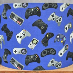 Gaming Controller Lampshade For Ceiling & Table Lamps, Kids Gamer Drum Light Shade in Green, Blue Or Red - thumbnail 2
