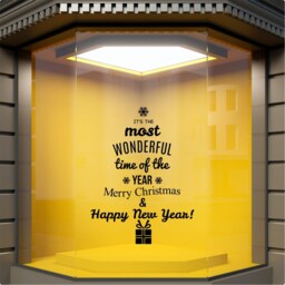 It's The Most Wonderful Time Of Year Sticker For Windows Christmas Shop Display Home Xmas Window Decoration Decal - thumbnail 2