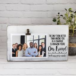 Coworker Gift, Friend & Colleague Wooden Photo Frame, Personalized Co Worker, Administrative Professionals Day, Going Away Gift - thumbnail 2