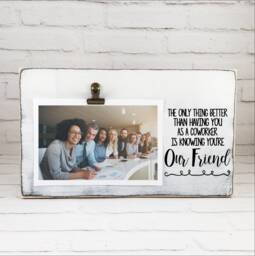 Coworker Gift, Friend & Colleague Wooden Photo Frame, Personalized Co Worker, Administrative Professionals Day, Going Away Gift - thumbnail 1