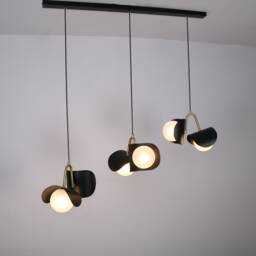 Modern Chandelier Dining Room Lighting, White Glass Pendant Ceiling Lights, Kitchen Island Decor Mid-Century Light Fixture - thumbnail 3