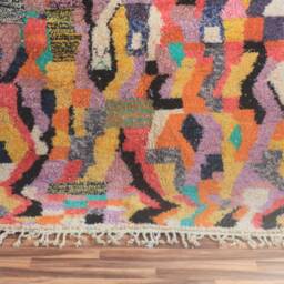 Colorful Moroccan Rug, Custom Fabulous Boujad Abstract Multicolored Carpet, Handmade Bohemian Rug - thumbnail 3