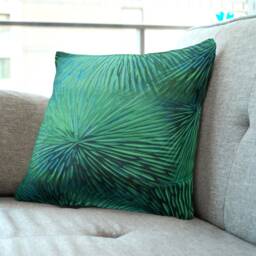 "striking Green Abstract Design Cushion Cover Pillow Case. 16""/18""/20" - thumbnail 1
