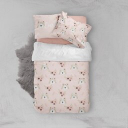 Personalized Puppy Bedding Set Floral Dog Comforter, Pillowcases - thumbnail 2