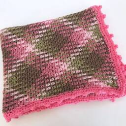 Argyle Baby Girl Blanket, Blanket - thumbnail 3