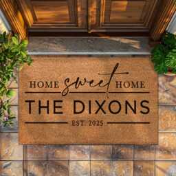 Housewarming Home Sweet Doormat Gift - Personalized Door Mat Custom New Closing Realtor - thumbnail 3