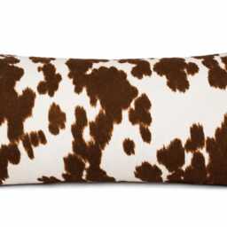 Faux Cowhide Pillow Cover, Brown Cow Print Pillow, Western Ranch Decor, Animal Cushion - thumbnail 2