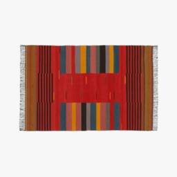 5x7, 6x9, 8x10, 9x12 Beautiful Indian Red Cotton Kilim Rugs, Navajo Area Rug, Dhurrie, Bohemian Colorful Carpets, Large Rugs - thumbnail 2