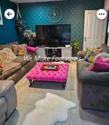 Chesterfield Footstool/Coffee Table Pouffe - thumbnail 1